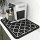 thumbnail image 4 of Alfombrilla absorbente para café, para secar platos, para encimeras de cocina, accesorios para cafeterías, apta para cafeteras, color gris oscuro, 50 x 30 cm, 4 of 7