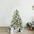 thumbnail image 3 of Snowy Christmas Tree with Pampas Tips-Color:Snow Flocked,Size:4.5ft, 3 of 9