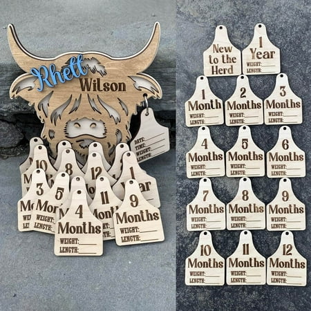 

2023 Spring Cow Bull Head Replacement Month Earrings Wooden Sign Ornament Garland Welcome Card Pendant Easter Farmhouse Decor Home Replaceable Earrings Listing Doo