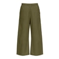 thumbnail image 6 of GUACER Womens Wide Leg Cargo Pants High Waisted Elastic Casual Trousers with Knee Detail Streetwear Fashion Pants, 6 of 7