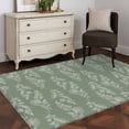 thumbnail image 3 of Dark Green Botanical Area Rugs 3'x5', Washable Small Throw Rugs for Living Room Bedroom, Pastoral Elegant Spring Floral Indoor Outdoor Rug Non-Slip Low Pile Carpet Runner Reversible Floor Mats, 3 of 8