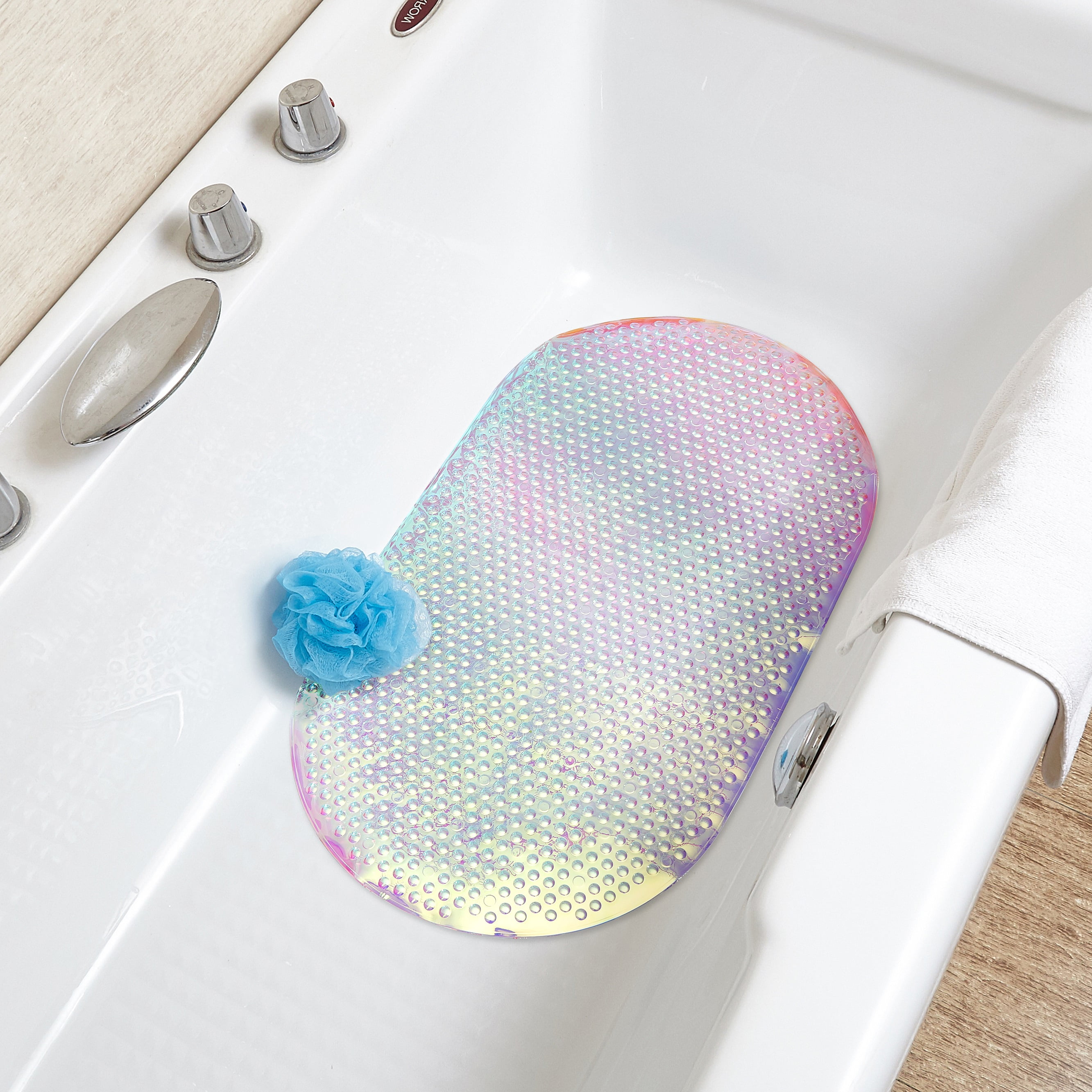 Oval Shaped Anti-slip Foot Massage Bath Mat PVC Material 15" x 27" New 