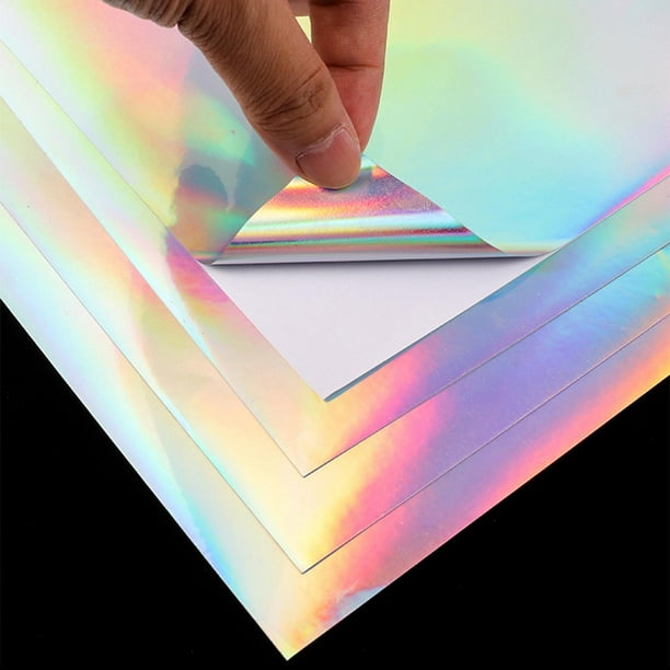 Papier autocollant holographique, brillant, sèche rapidement