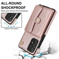 thumbnail image 5 of ELEHOLD for Samsung Galaxy A51 5G Multi-Functional Wallet Case Organ Card Slots RFID Blocking Stand Function Wrist Strap Crossbody Shoulder Strap Shockproof Purse Case,rosegold, 5 of 9