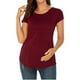 thumbnail image 3 of Ropa de maternidad de verano UMfun para mujer, cuello redondo, manga corta, volantes, blusas para embarazadas, 3 of 5
