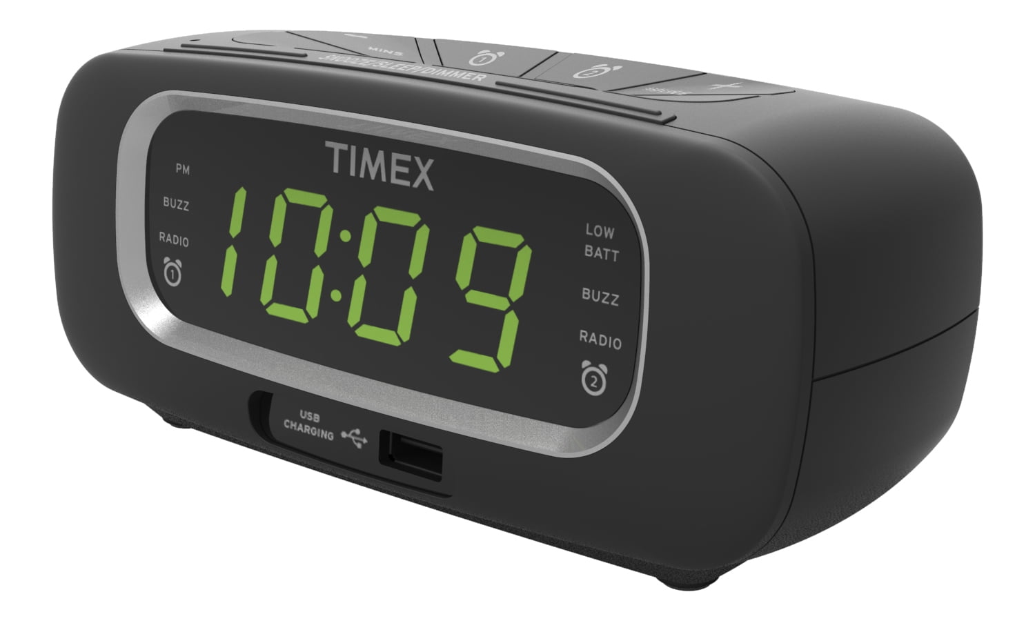 Timex FM Dual Alarm Clock Radio with USB Port - Walmart.com