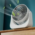 thumbnail image 4 of CASAFUN Silent Small Desk Fan, Circulation Fans with 3 Speeds Strong Airflow, USB Charging 180 °Rotate, Personal Table Fan for Home,Office, Bedroom, 4 of 9