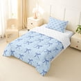 thumbnail image 2 of Erosebridal Dreamy Princess Style Twin Comforter Sets,Blue Cute Bow Tie Bedding Set For Bowknot Lovers, Reversible 2 Pieces, 2 of 7