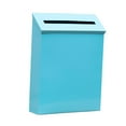 thumbnail image 1 of Wall Mount Mailbox Decorative Letter Box Postbox Large Capacity Newspaper Holder Blue, 1 of 8