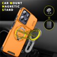 thumbnail image 3 of for Motorola Moto G Play 2025 / G Power 2025, Military Grade Shockproof Bumper Rugged Rotating Stand Ring Holder Anti-Scratch Magnetic Cover Compatible with Car Mount Case,Orange, 3 of 11