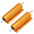 thumbnail image 1 of Unique Bargains 2pcs Aluminum Shell Resistor 100W 6 Ohm Wirewound for LED Replacement Converter, 1 of 4