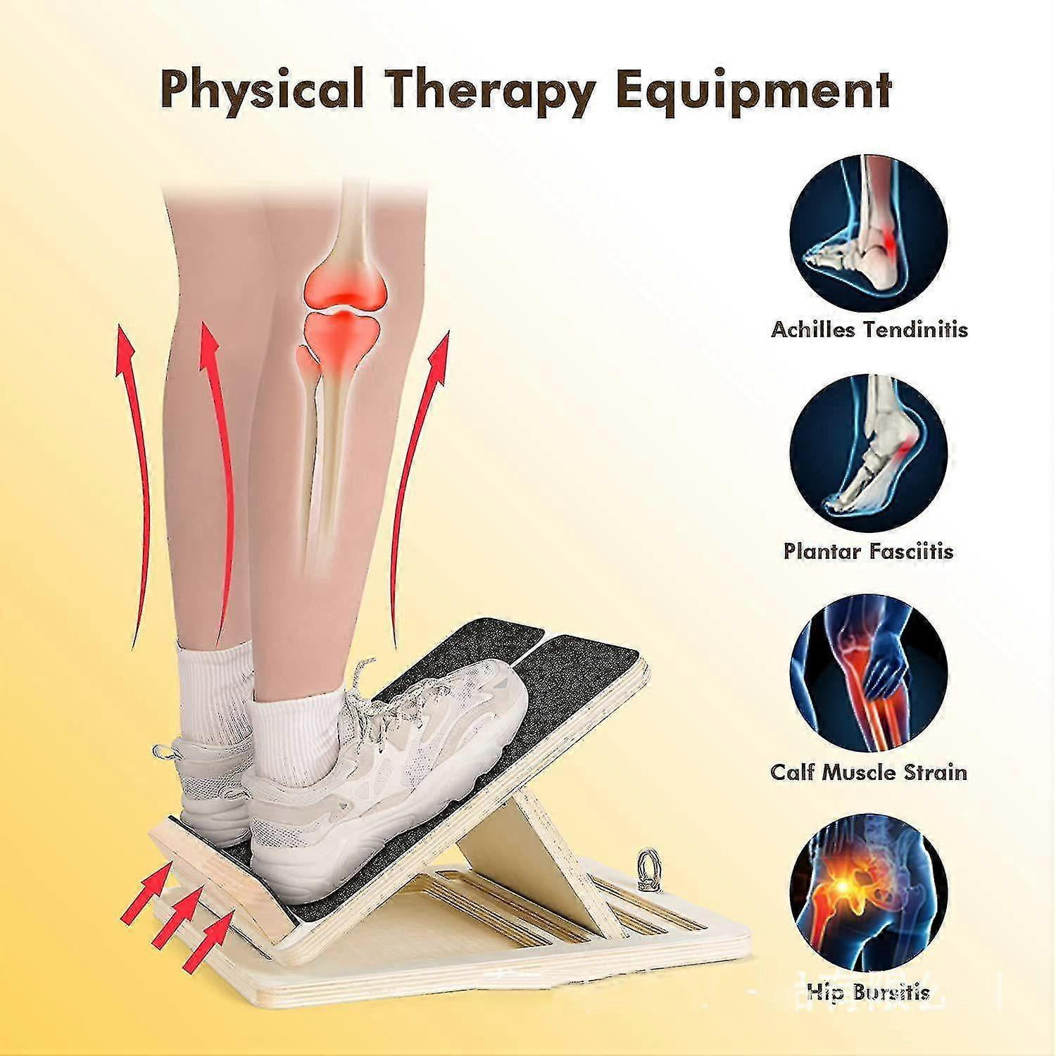 Adjustable Slant Board, Wood Calf Stretcher Slant Board, Ankle