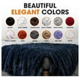 thumbnail image 6 of Shaggy Throw Blanket - 50x60 Navy Blue Faux Fur Blanket, 6 of 9