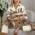 thumbnail image 6 of Haiem Train Pattern Women’s Long-sleeve Sleepwear,Sleepwear Set,2-piece Loungewear Set,Soft PJs Comfy Nightwear with Pockets-Large, 6 of 7