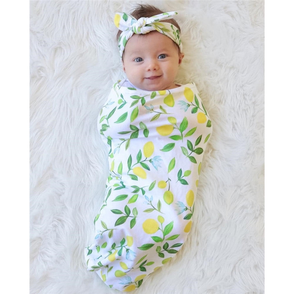 Xzngl Baby Swaddle Blanket Wrap Newborn Infant Baby Swaddle Blanket Sleeping Swaddle Muslin Wrap Headband Set Newborn Swaddle Blanket Muslin Swaddle B
