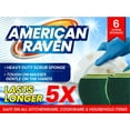 thumbnail image 2 of American Raven Heavy Duty Multipurpose Scrub Sponge (Pack of 12) Kitchen Cleaning Dish Scrub Sponge and Scouring Pad, Effortless Cleaning Scrub Pads for Dishes, 2 of 7