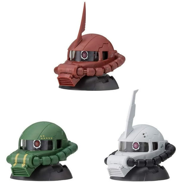 Gashapon Mobile Suit Gundam Exceed Model Zaku Head Pt 7 Normal Version Set Of 3 Walmart Com