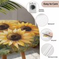 thumbnail image 3 of Summer Sunflowers Round Tablecloth for 45-54 Inch Tables,Fitted Table Cover with Elastic Edge,Red Yellow Floral Leaf Wood Grain Waterproof Outdoor Table Cloth Protector for Patio Garden Dinner Picnic, 3 of 9