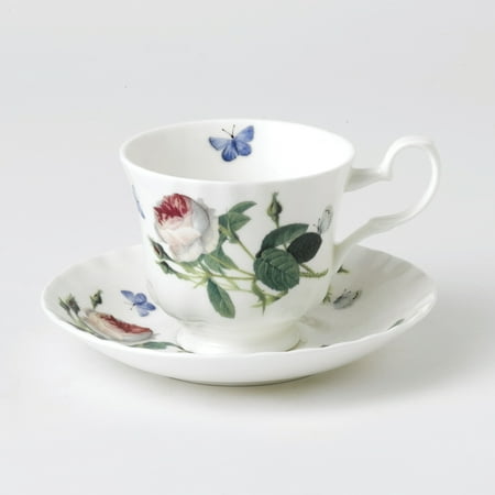 Rose Teacup Set - Roy Kirkham Teacup and Saucer (230 ml) Set of 2 - Palace Garden