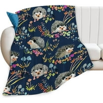 Hedgehog Blanket Hedgehog Gifts for Girls Women Hedgehog Throw Blanket for Kids Adults Soft Warm Cozy Fleece Blanket for Couch Sofa ​Bed 40"x50"