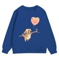 thumbnail image 4 of PMVFHDE Chandails en Molleton Col Rond Fille Automne et Hiver Saint-Valentin Imprimé Chiot à Capuche Bleu, 3-4 Ans, 4 of 4