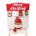thumbnail image 6 of Cheer US Christmas Chair Back Cover for Dining Room, Santa Claus Snowman Reindeer Xmas Dinner Chairs Cover, Chair Slipcover for Kitchen Hotel Holiday Party Decor, 6 of 8