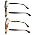 thumbnail image 3 of 2 Pairs Women Oversized Fashion Butterfly Anti Blue Ray UV Reading Glasses Metal Accent Readers +1.50, 3 of 8