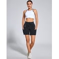 thumbnail image 6 of Women's Cargo Hiking Shorts for Camping Travel Outdoor Athletic with Zipper Pockets Quick Dry Water Resistant Summe Black M, 6 of 7