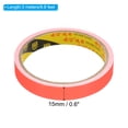 thumbnail image 2 of Uxcell 0.6 Inch x 9.8 Feet Glow in the Dark Tape, 1 Roll Fluorescent Adhesive Tape Luminous Reflective Tape, Orange Red, 2 of 6