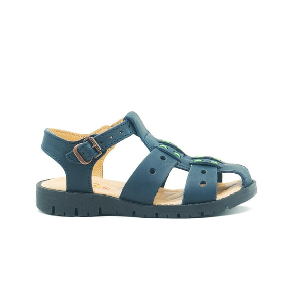 Huarache Pasitos Enanos Para Niño Casual Antiderrapante Piel azul marino 20
