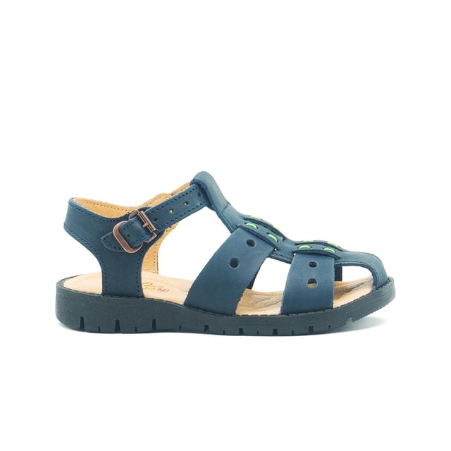 Huarache Pasitos Enanos Para Niño Casual Antiderrapante Piel azul marino 14