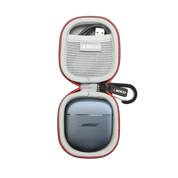 RLSOCO Hard Case for New QuietComfort Ultra/QuietComfort Earbuds II/Earbuds 2 Wireless Noise Cancelling Earbuds (Black)