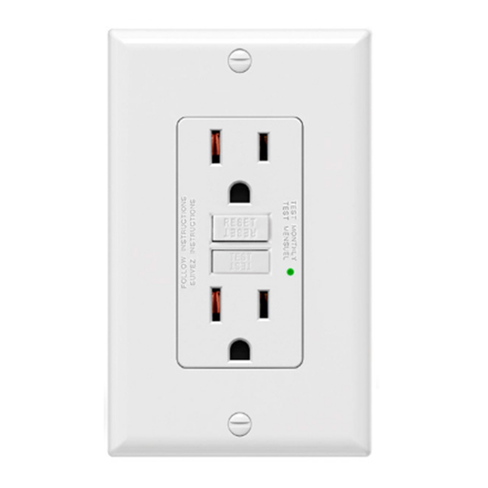 Couvercle Interrupteur Décoratif 5 Prises GFI – Ivoire