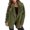 Army Green, variant on WIZUTIZ Women's Solid Color Cardigan Coat Lapel Collar Long Sleeve Soft Fleece Fall Winter