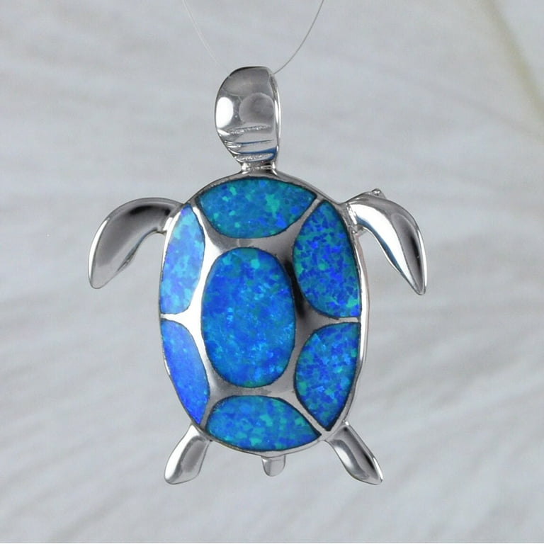 Blue opal 2024 turtle necklace