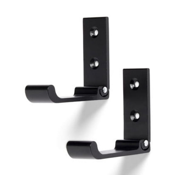 Mainstays Wall Mounted Flip-Down Coat Hooks, Clutter-Free Hanging, Black – 2 Pack