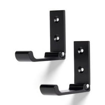 Mainstays Wall Mounted Flip-Down Coat Hooks, Clutter-Free Hanging, Black – 2 Pack