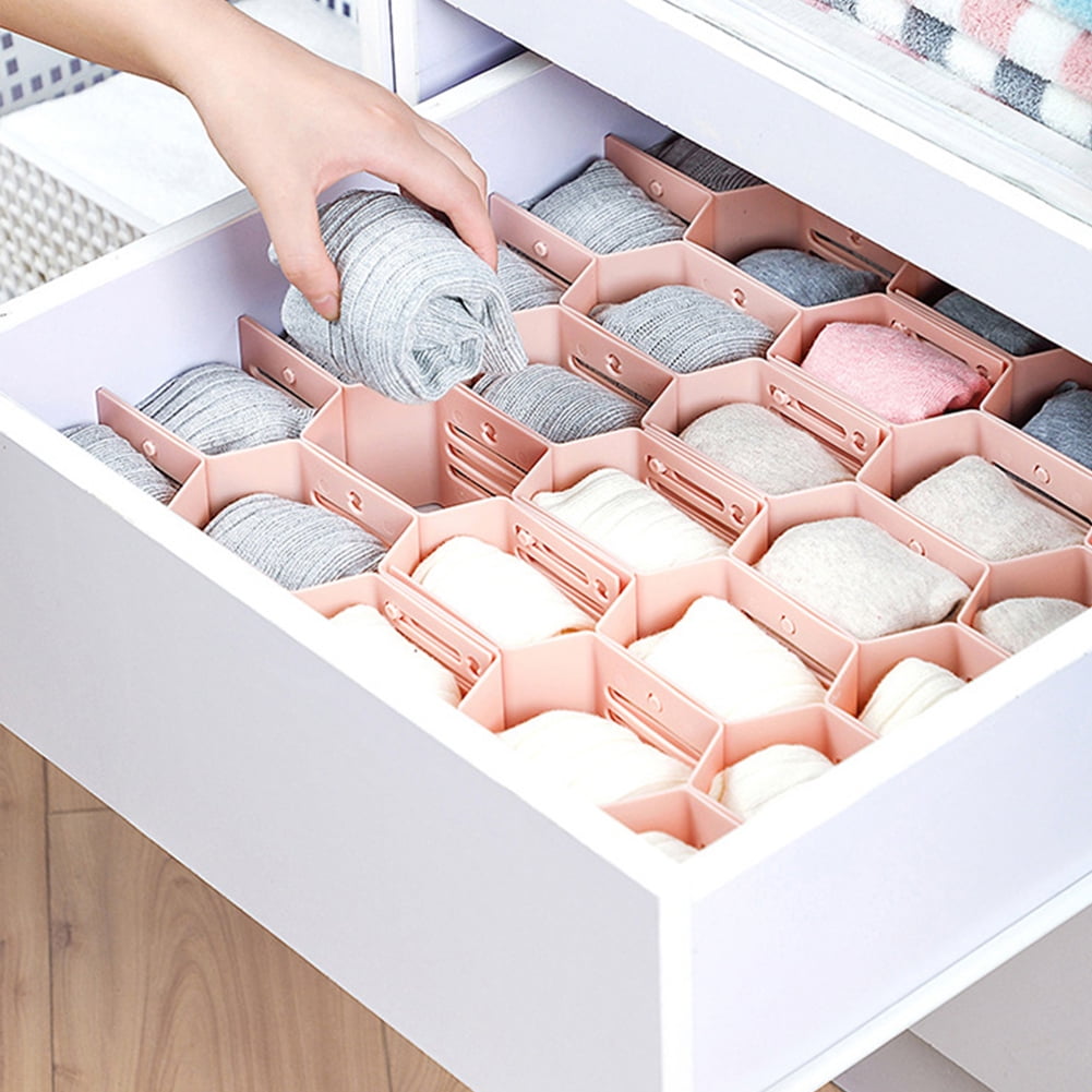Cheers 12Pcs Grid Drawer Divider Board Home DIY Storage Rack Split Bar