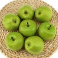 thumbnail image 2 of 6pcs Artificial Green Apple Decoration Fake Fruit Home Party Holiday Decorative Food Toy Model, 2 of 2