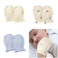 thumbnail image 2 of Newborn Not Scratch Hand Protectors Cotton Mittens Breathable Washable Baby Gloves Comfortable for Delicate Skin Care Multicolor, 2 of 4