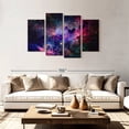 thumbnail image 2 of Elephant Stock Galaxy Space Nebula Wall Art - Horizontal Multi Panel Canvas - Living Room Wall Decor - Astronomy & Space Multi Panel - Black And Blue Decor - 75" x 48", 2 of 8