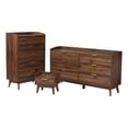 thumbnail image 1 of Bowery Hill Contemporary Walnut Brown Finished Wood 3-Piece Storage Set, 1 of 9
