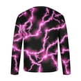 thumbnail image 4 of Tawop Mens Shirts Crew Neck Long Sleeve Pullover Graphic Pink XL, 4 of 5