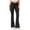 Black, variant on Women's Flare Leggings with Pockets Crossover High Waisted Bootcut Yoga Pants Tummy Control Bell Bottom Leggings Black XXL