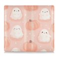 thumbnail image 2 of PVC Leather Car Document Holder Organizer Driver License Cover Holder for Car Driving Documents 9.45x10.24in Light Pink Ghosts and Pumpkins, 2 of 8