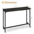 thumbnail image 3 of ODK 55 Inch Rectangular Modern Bar Height Pub Table with Metal Legs, Black, 3 of 9