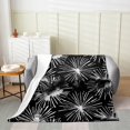 thumbnail image 2 of Erosebridal Minimalism Flannel Blanket, Abstract Sherpa Throw, Ink Watercolor Decor, 2 of 7
