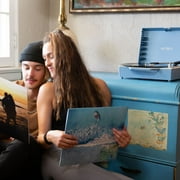 Victrola Re-Spin Sustainable Bluetooth Suitcase Record Player- Light Blue | Walmart Exclusive