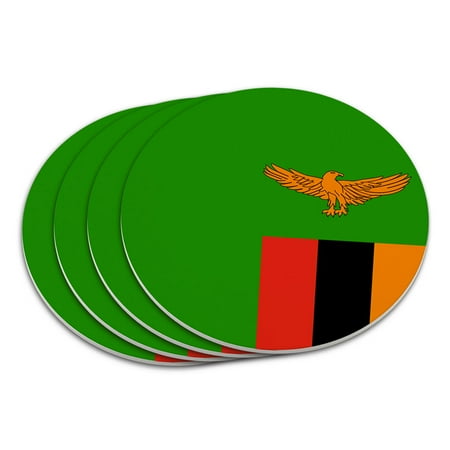 

Zambia National Country Flag Coaster Set