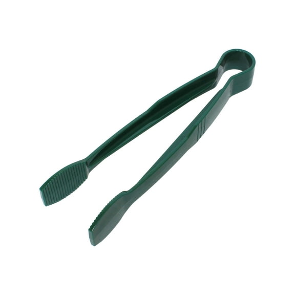 Excellante 9" flat grip tong, polycarbonate, green color, comes in each